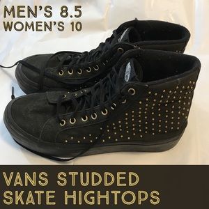 🎅🏻 HP! Unisex Vans Hightop Skate Shoes Black 8.5